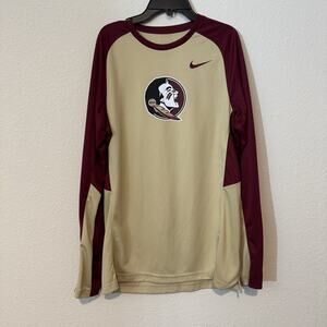 Florida State Seminoles Shirt Long Sleeve Mens Large Nike NCAA Football Dri-FIT